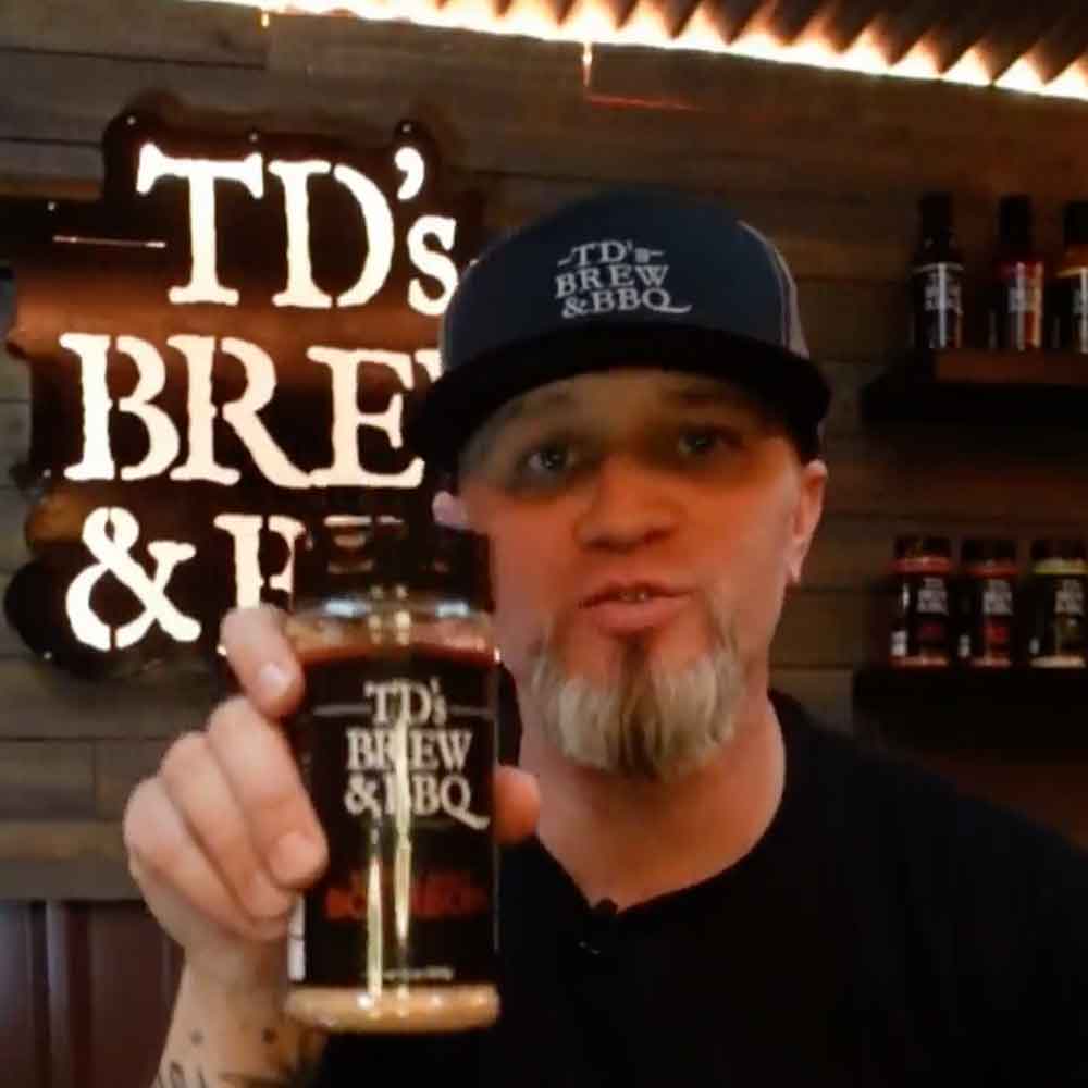 TDs Brew & BBQ Barrel Aged Bourbon video of how to use it