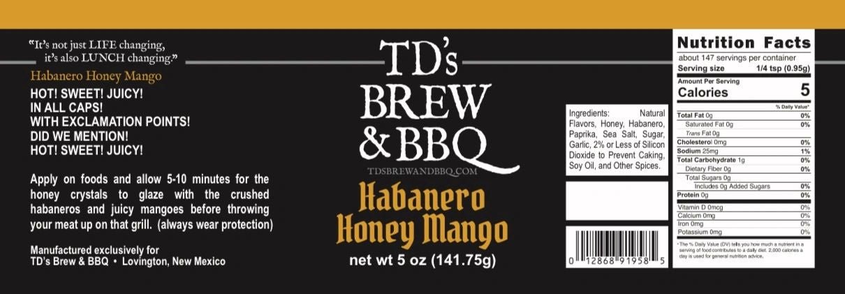 Habanero Honey Mango - tdsbrewandbbq