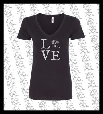 Love TD's Ladies T-Shirt - tdsbrewandbbq